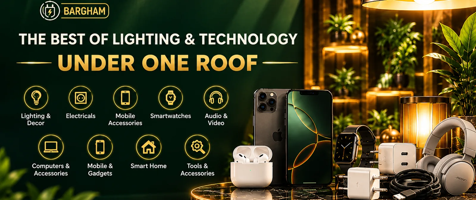 Bargham banner: the best of lighting and technology under one roof | Saeed Hashemkhani